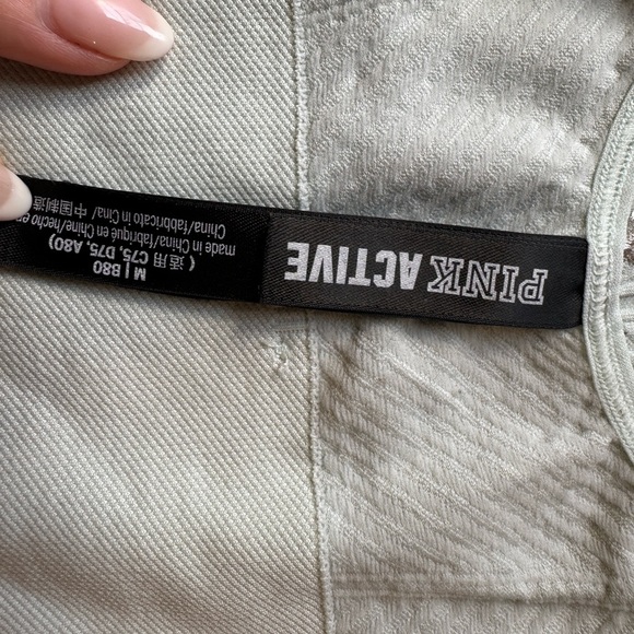 Active USA Light Green Textured Bralette - Picture 5 of 6